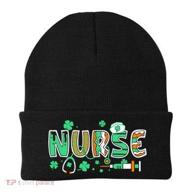 Cute Funny St Patricks Day Nurse Beanie