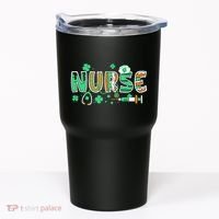 Cute Funny St Patricks Day Nurse Tumbler thumb 0
