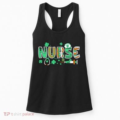 Cute Funny St Patricks Day Nurse Women's Tank Top