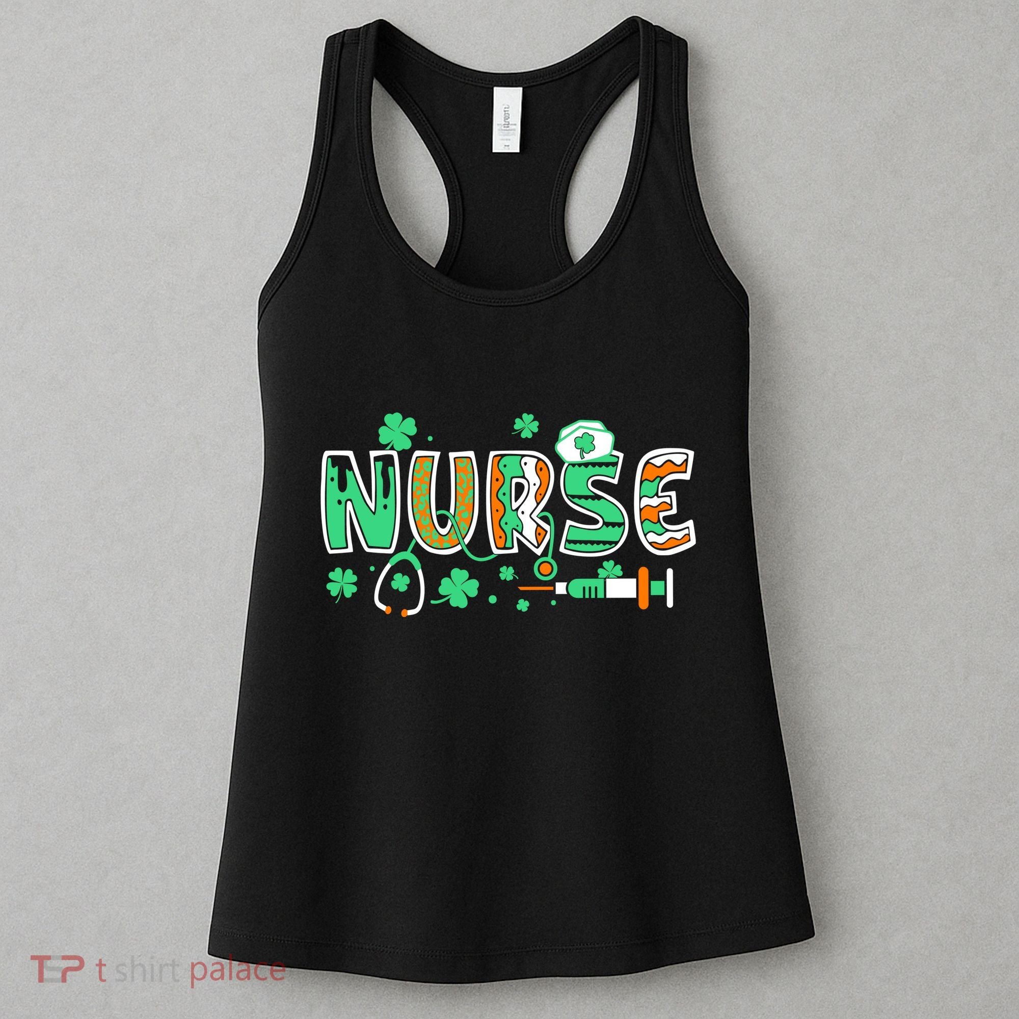 Cute Funny St Patricks Day Nurse Women's Tank Top