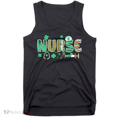 Cute Funny St Patricks Day Nurse Tank Top