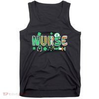 Cute Funny St Patricks Day Nurse Tank Top thumb 0