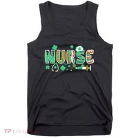 Cute Funny St Patricks Day Nurse Tank Top thumb 0