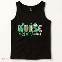 Cute Funny St Patricks Day Nurse Tank Top thumb 2