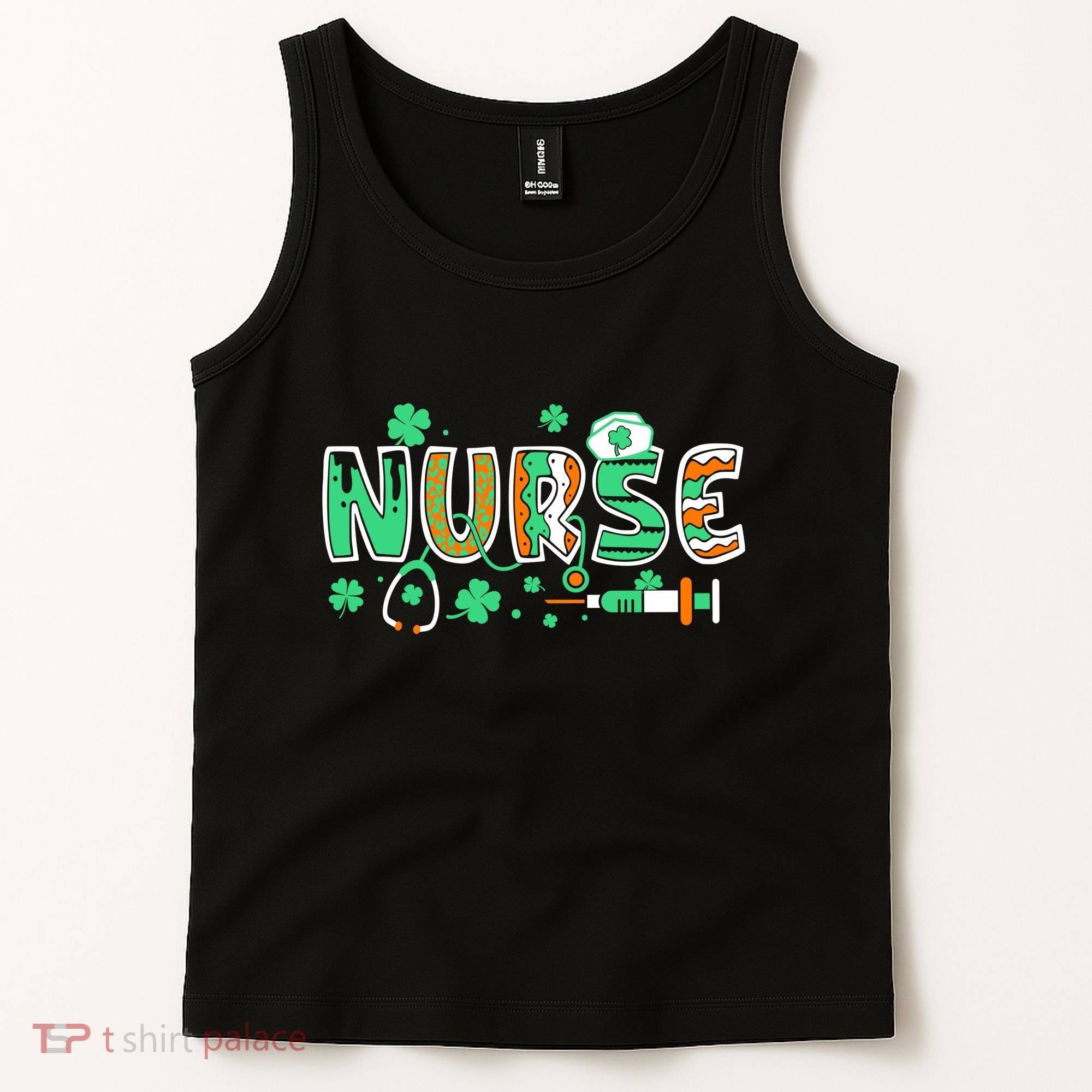 Cute Funny St Patricks Day Nurse Tank Top