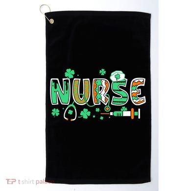 Cute Funny St Patricks Day Nurse Golf Towel