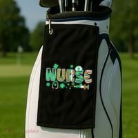 Cute Funny St Patricks Day Nurse Golf Towel thumb 2