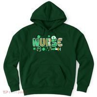 Cute Funny St Patricks Day Nurse Hoodie thumb 0