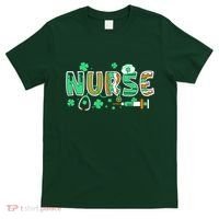 Cute Funny St Patricks Day Nurse T-Shirt thumb 0