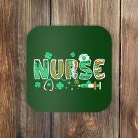 Cute Funny St Patricks Day Nurse Coaster thumb 0