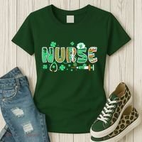 Cute Funny St Patricks Day Nurse Women's T-Shirt thumb 3