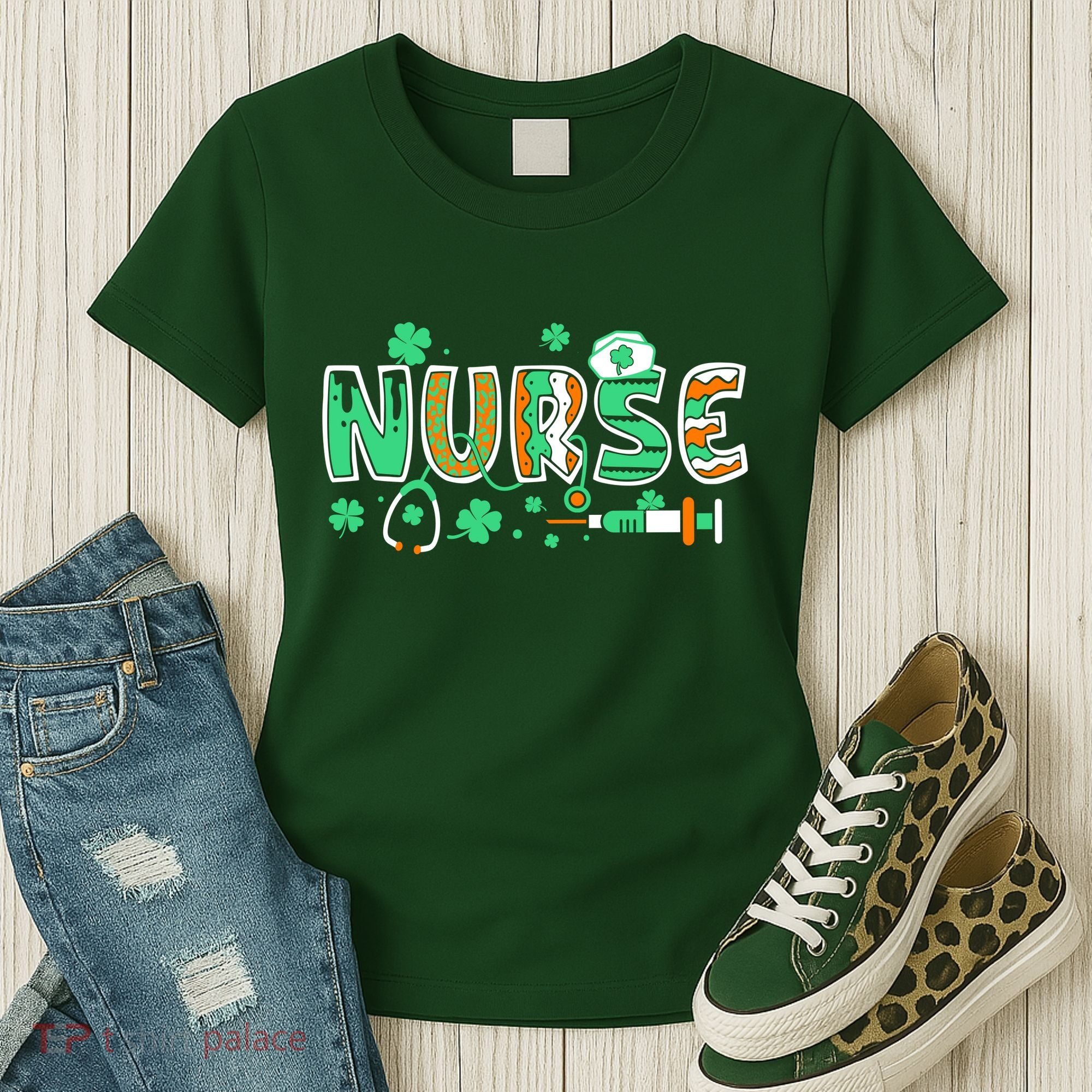 Cute Funny St Patricks Day Nurse Women's T-Shirt