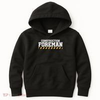 Construction Foreman Safety S For Crew Workers Kids Hoodie thumb 0