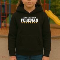 Construction Foreman Safety S For Crew Workers Kids Hoodie thumb 3