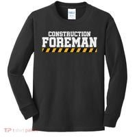 Construction Foreman Safety S For Crew Workers Kids Long Sleeve Shirt thumb 0