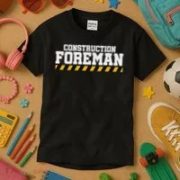 Construction Foreman Safety S For Crew Workers Kids T-Shirt thumb 3