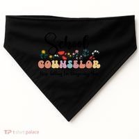 Cute Floral School Counselor Keep Talking I'm Diagnosing You Cool Gift USA-Made Doggie Bandana thumb 0