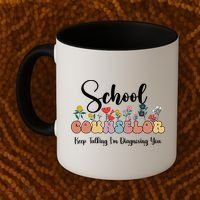 Cute Floral School Counselor Keep Talking I'm Diagnosing You Cool Gift Coffee Mug thumb 2