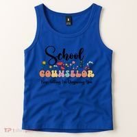 Cute Floral School Counselor Keep Talking I'm Diagnosing You Cool Gift Tank Top thumb 2