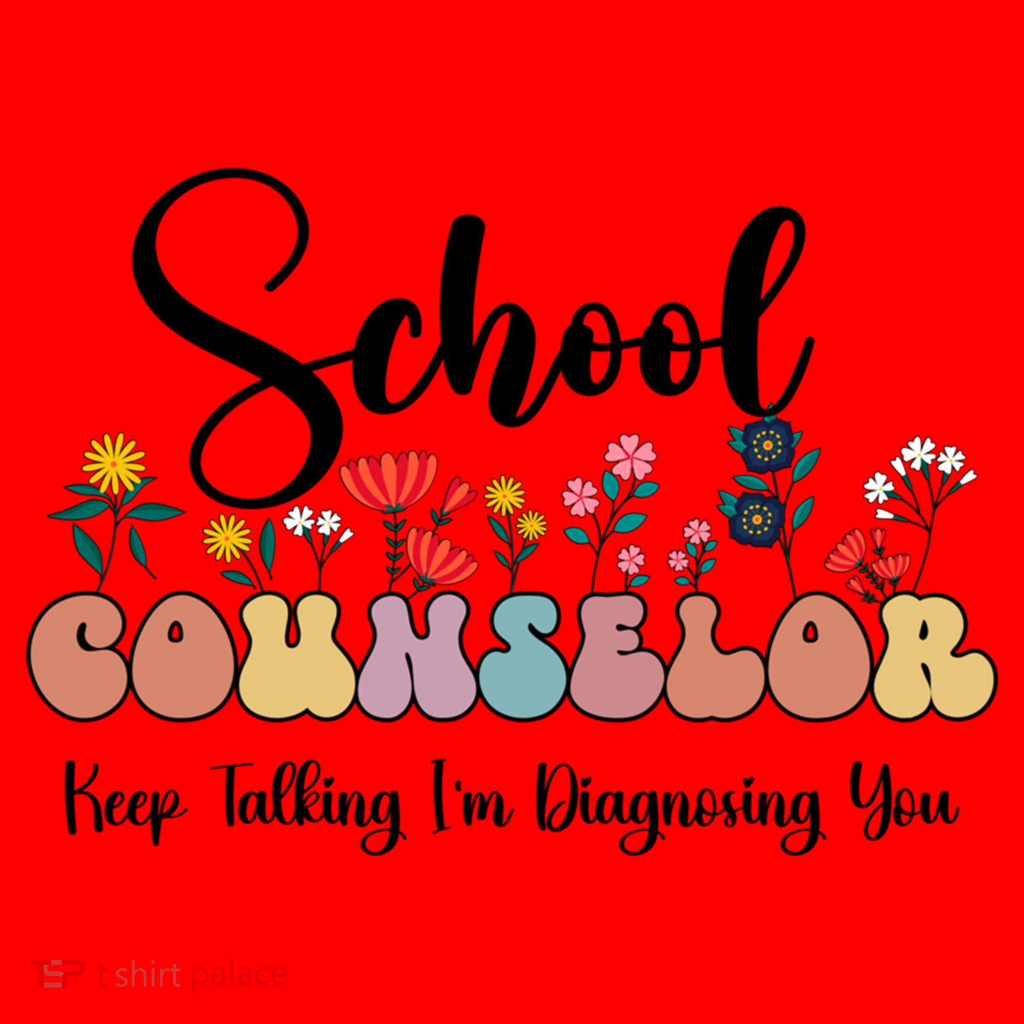Cute Floral School Counselor Keep Talking I'm Diagnosing You Cool Gift Santa Hat