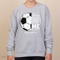 Christian Funny Soccer Men Boys Religious Women's Sweatshirt thumb 0
