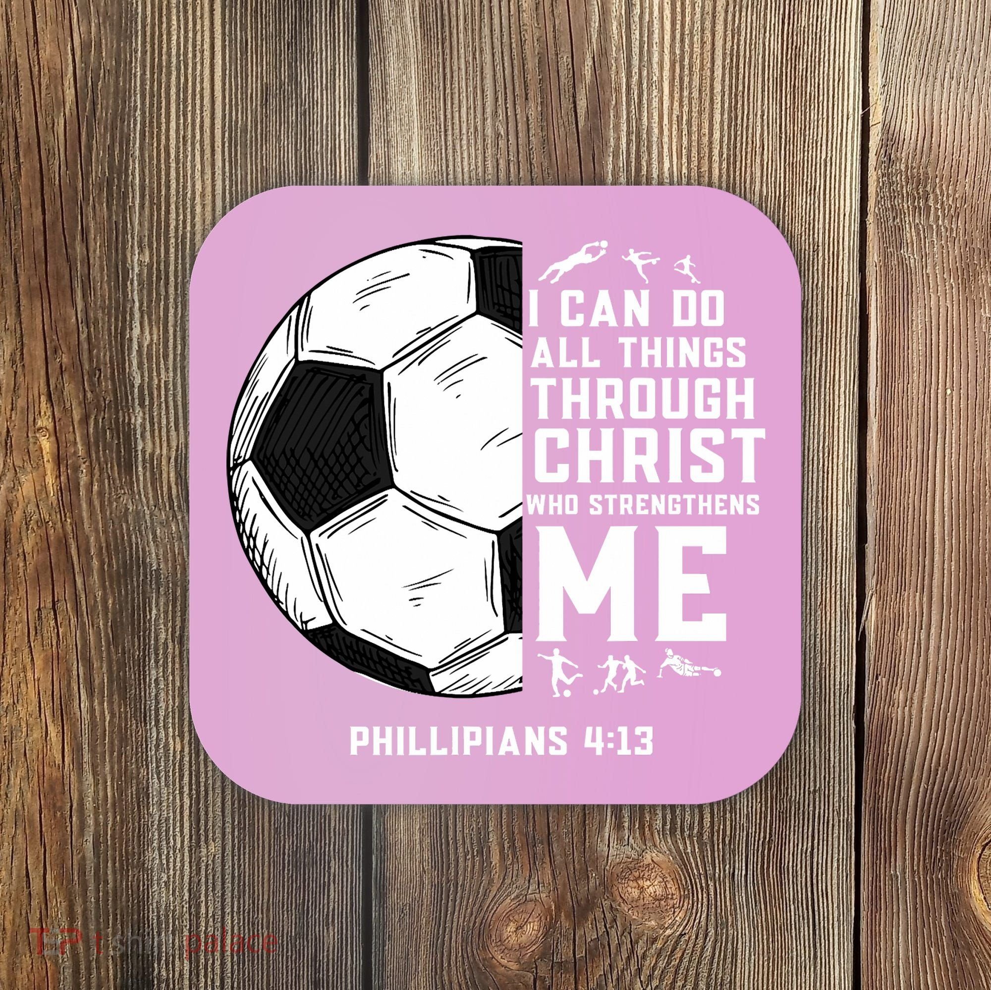 Christian Funny Soccer Men Boys Religious Coaster