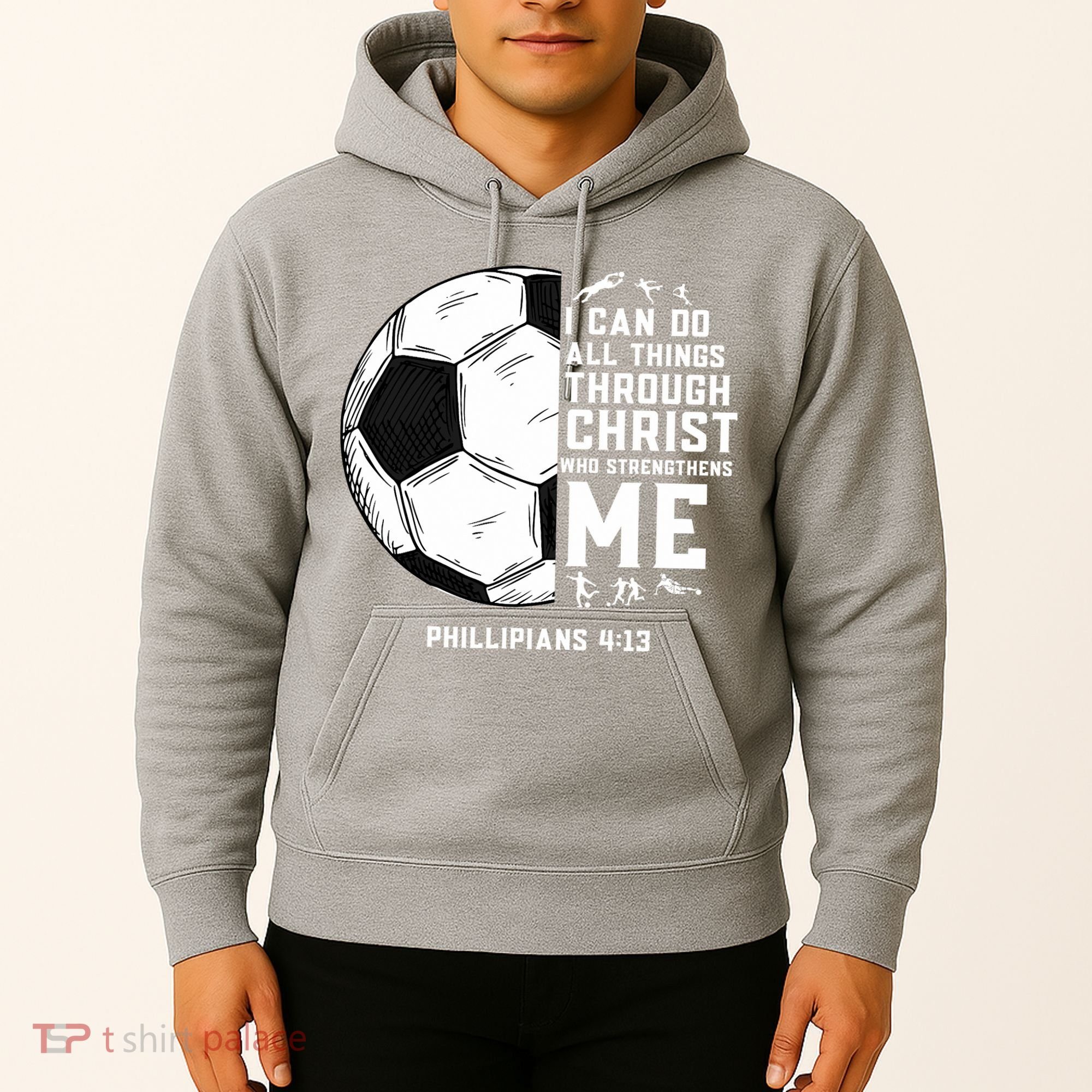 Christian Funny Soccer Men Boys Religious Hoodie