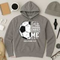 Christian Funny Soccer Men Boys Religious Hoodie thumb 3