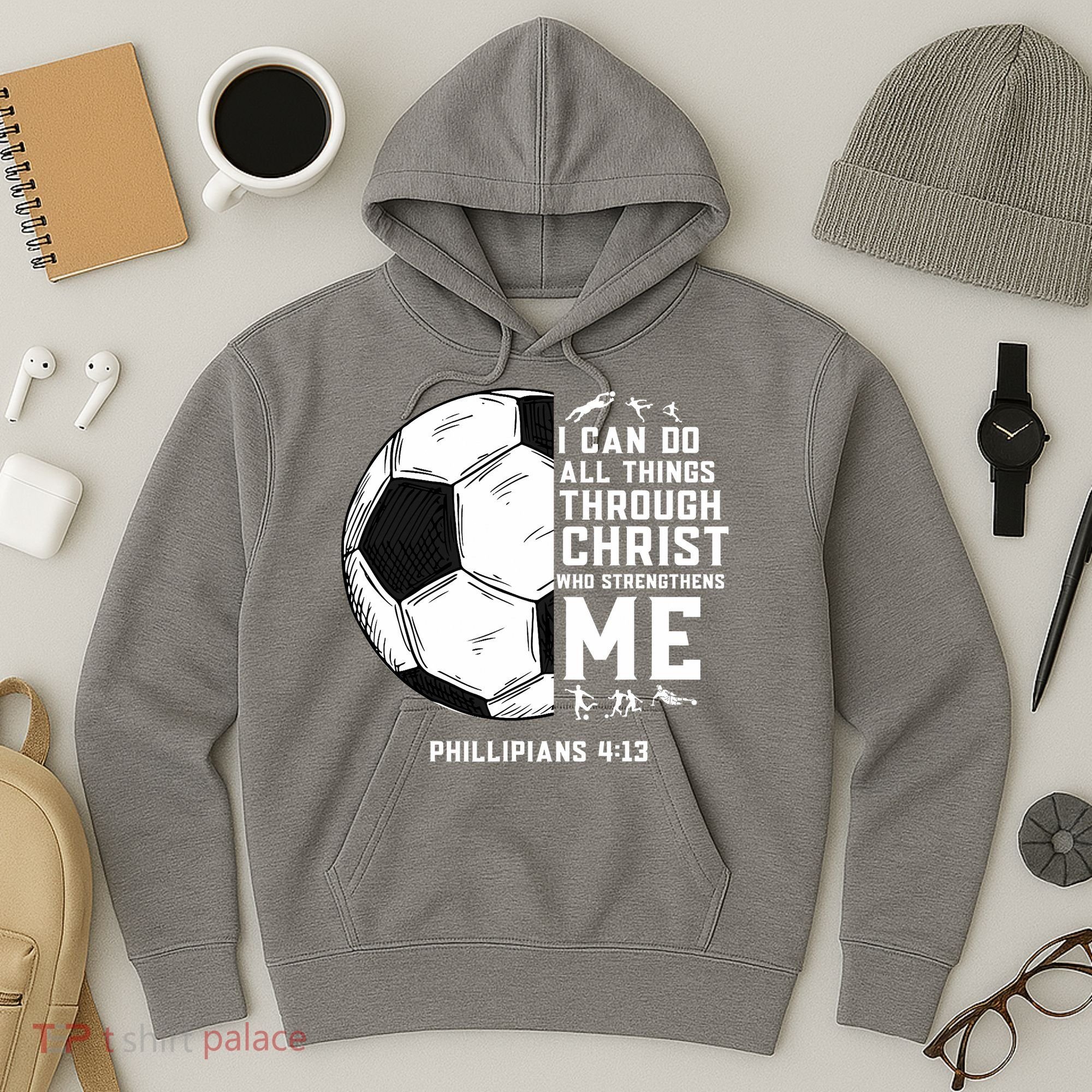 Christian Funny Soccer Men Boys Religious Hoodie