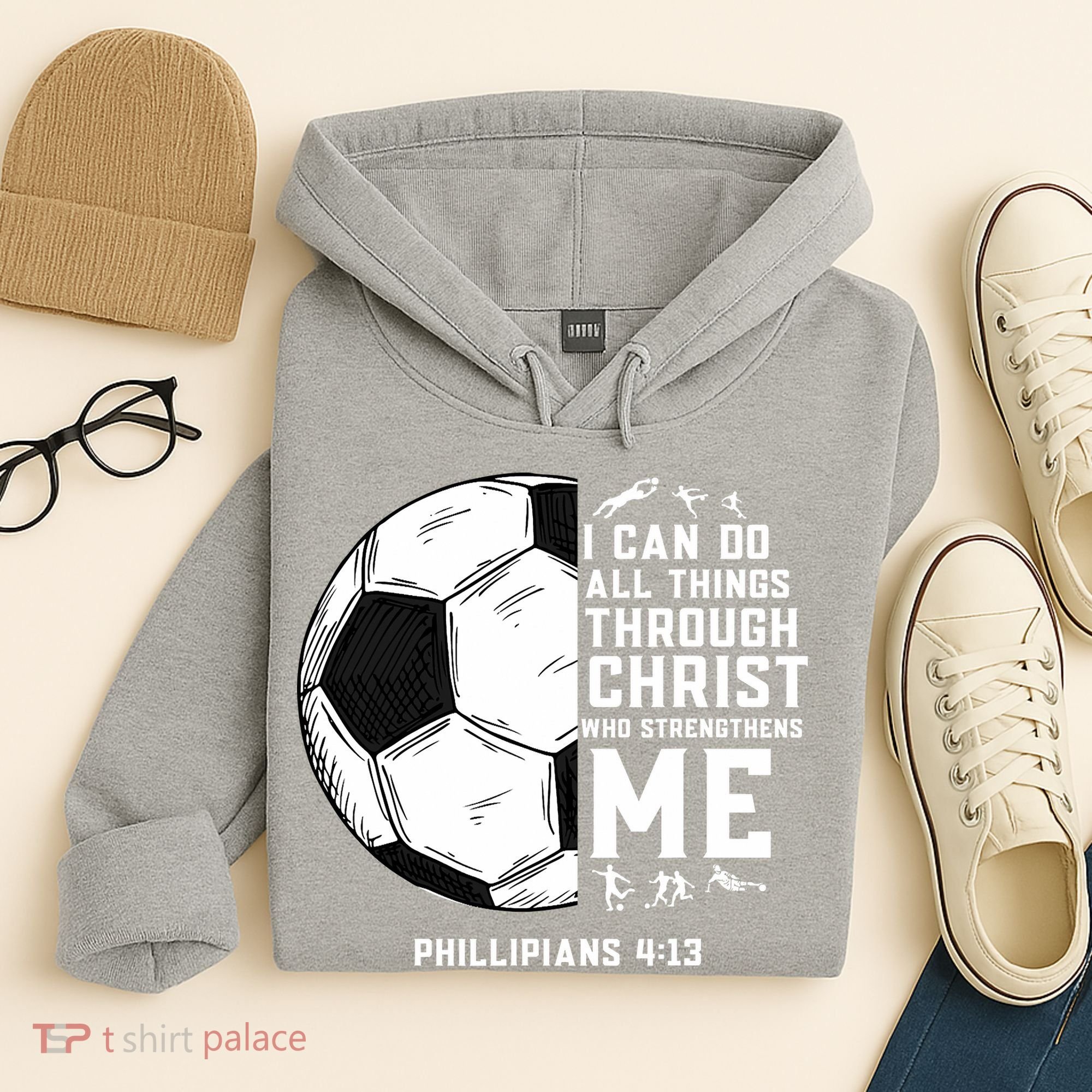Christian Funny Soccer Men Boys Religious Hoodie