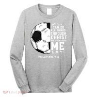 Christian Funny Soccer Men Boys Religious Long Sleeve Shirt thumb 0