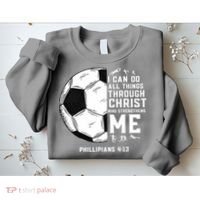 Christian Funny Soccer Men Boys Religious Sweatshirt thumb 2