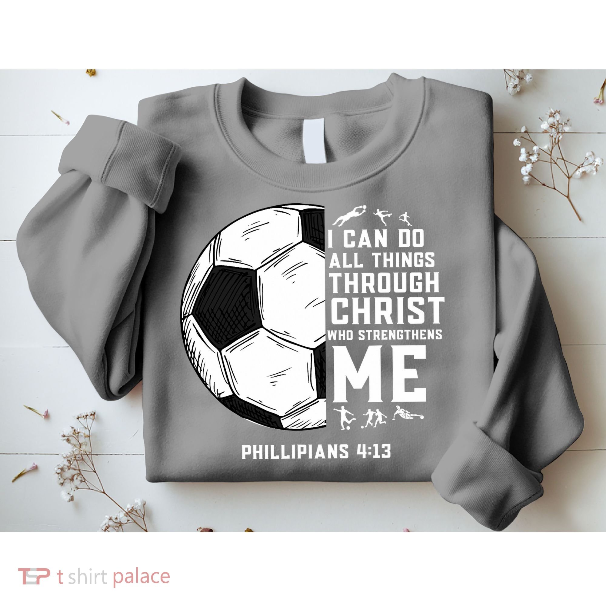 Christian Funny Soccer Men Boys Religious Sweatshirt