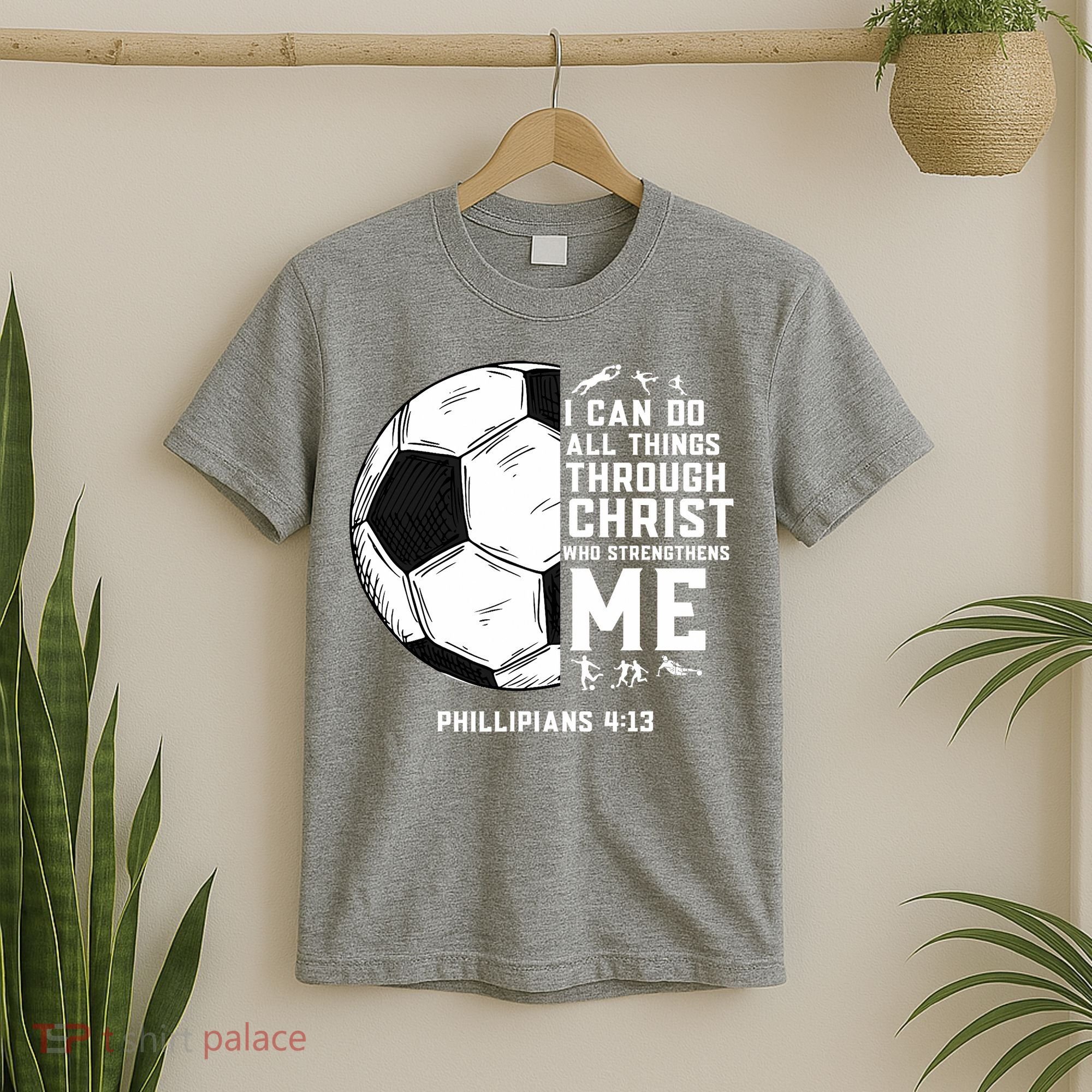 Christian Funny Soccer Men Boys Religious T-Shirt