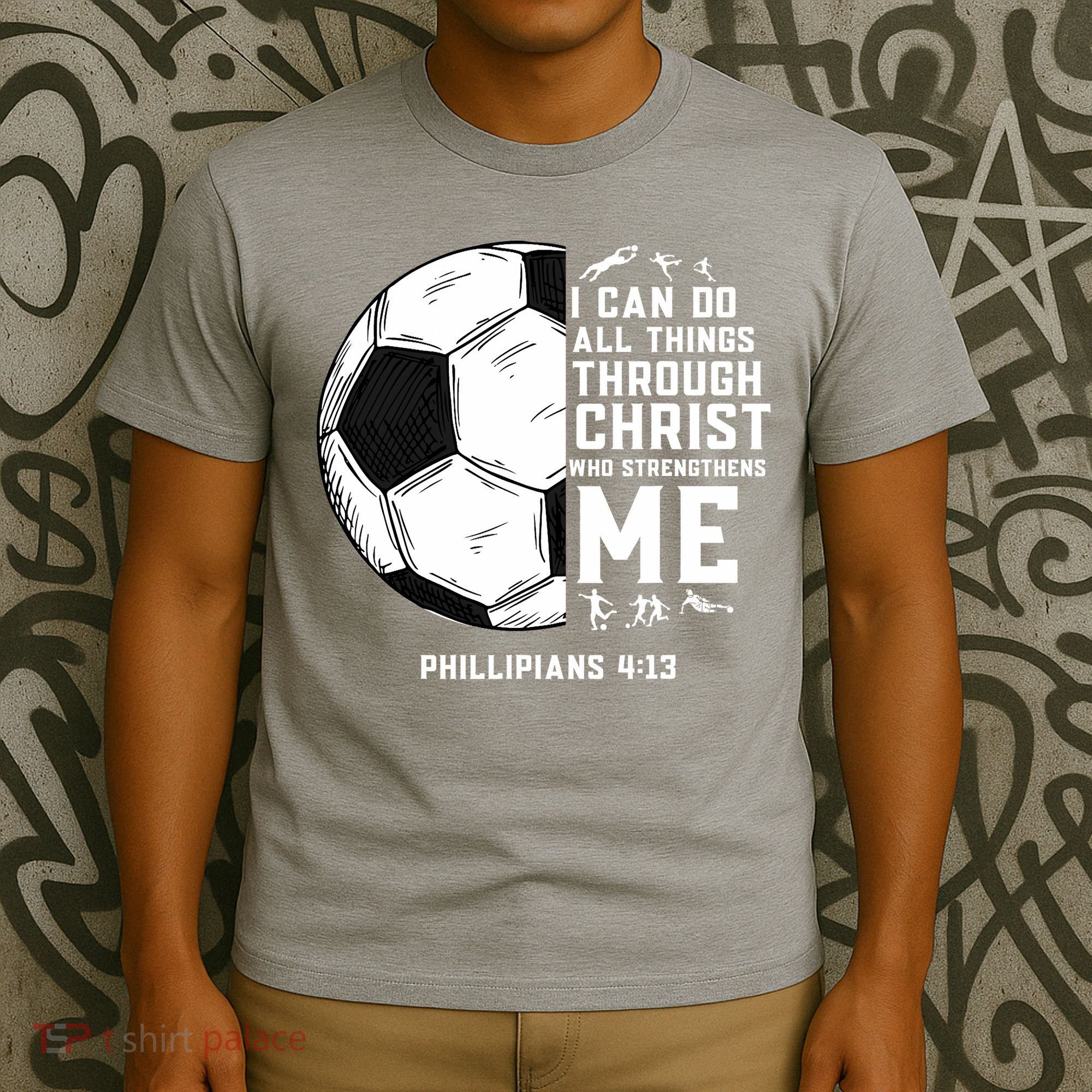 Christian Funny Soccer Men Boys Religious T-Shirt
