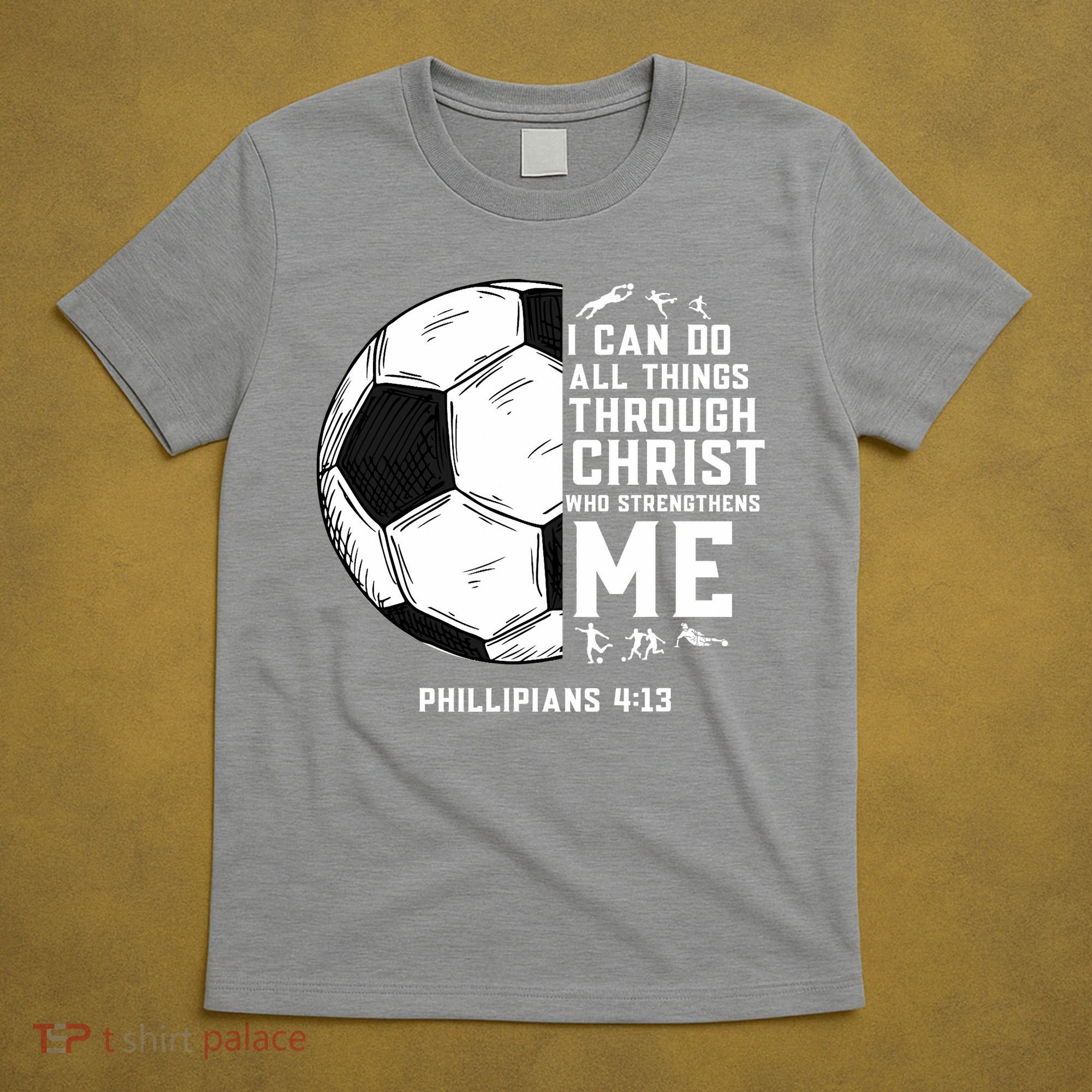 Christian Funny Soccer Men Boys Religious T-Shirt