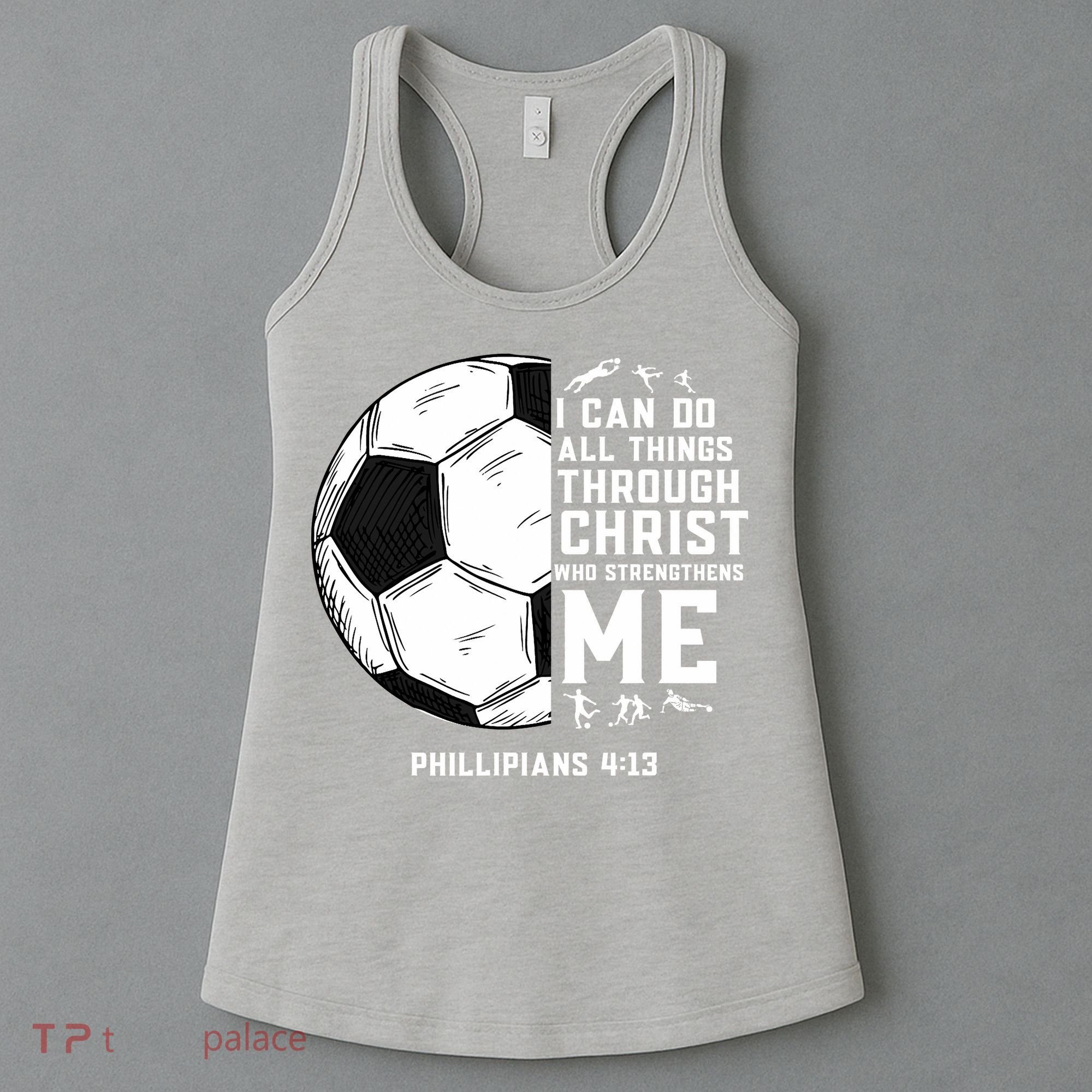 Christian Funny Soccer Men Boys Religious Women's Tank Top