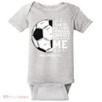 Christian Funny Soccer Men Boys Religious Baby Bodysuit thumb 0