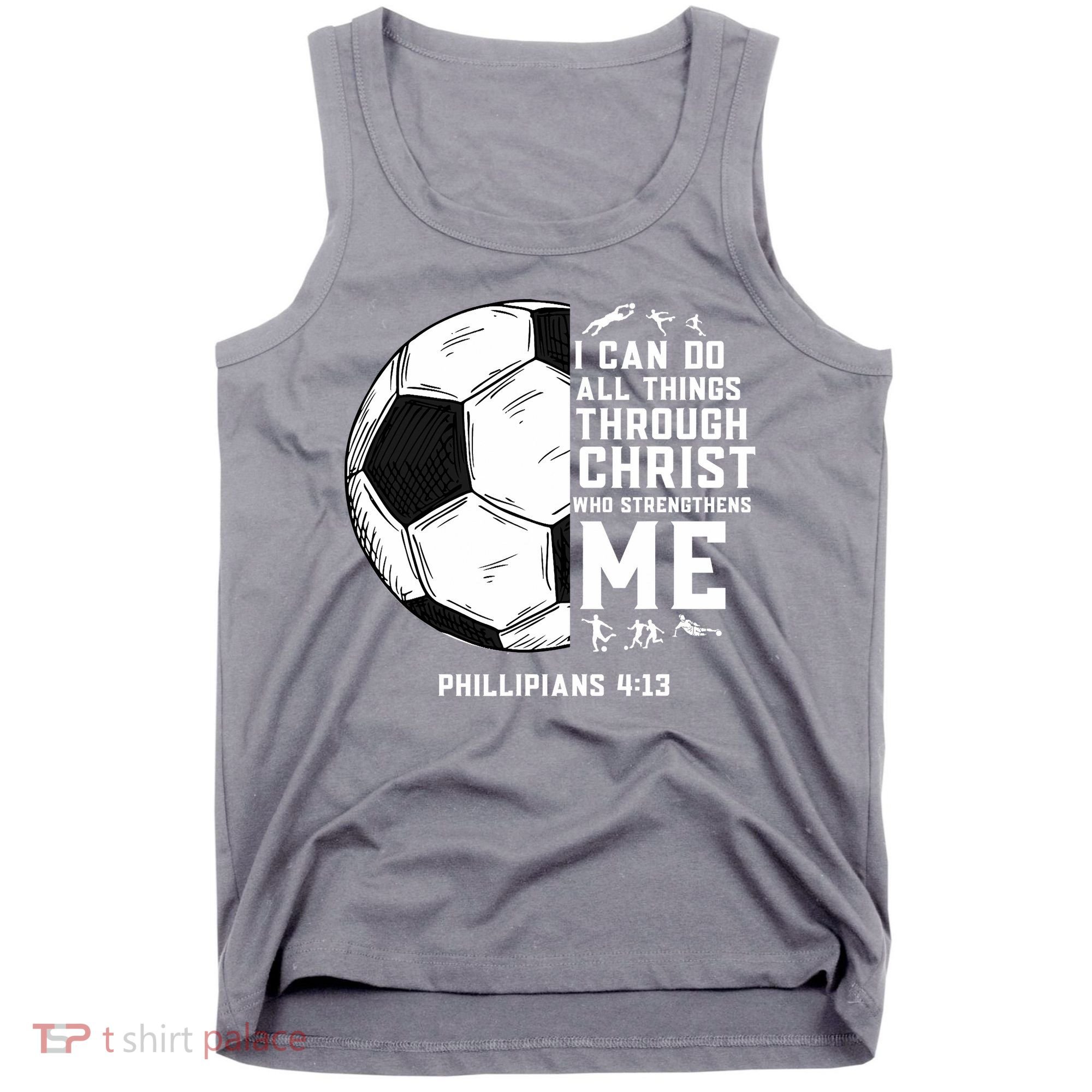 Christian Funny Soccer Men Boys Religious Tank Top