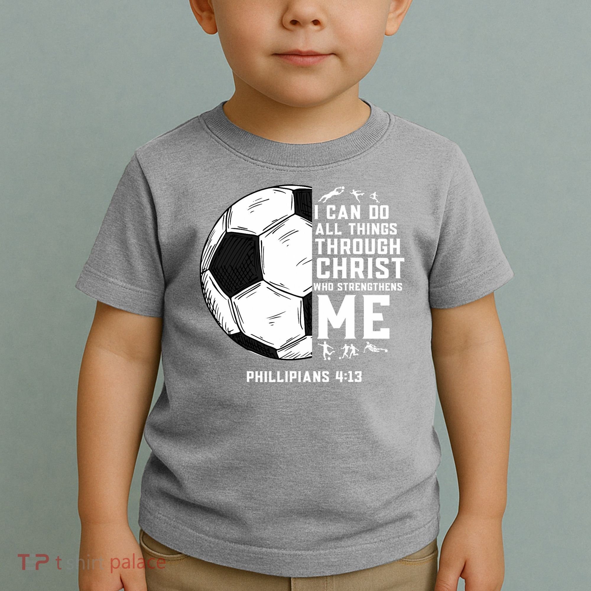 Christian Funny Soccer Men Boys Religious Toddler T-Shirt