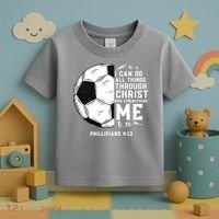 Christian Funny Soccer Men Boys Religious Toddler T-Shirt thumb 3