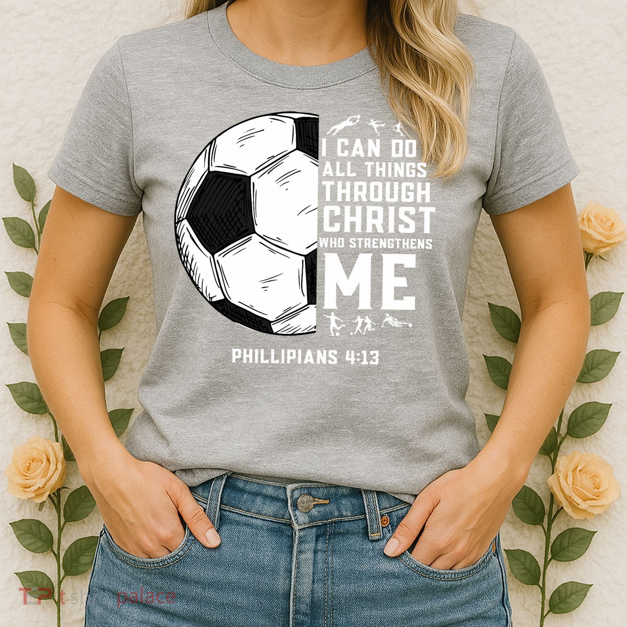 Christian Funny Soccer Men Boys Religious Women's T-Shirt