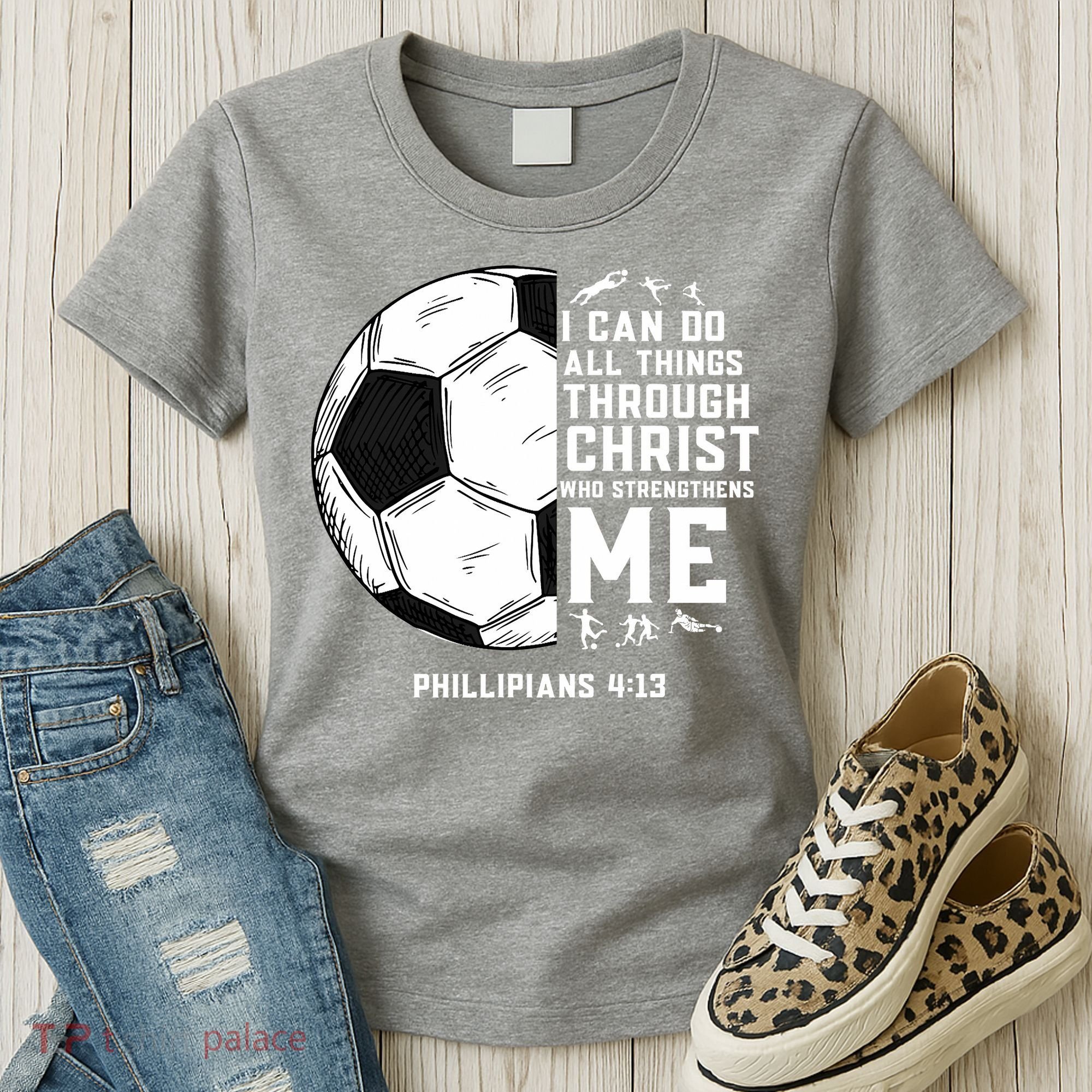 Christian Funny Soccer Men Boys Religious Women's T-Shirt