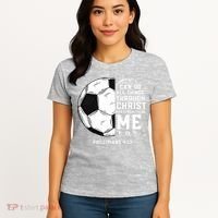 Christian Funny Soccer Men Boys Religious Women's T-Shirt thumb 4