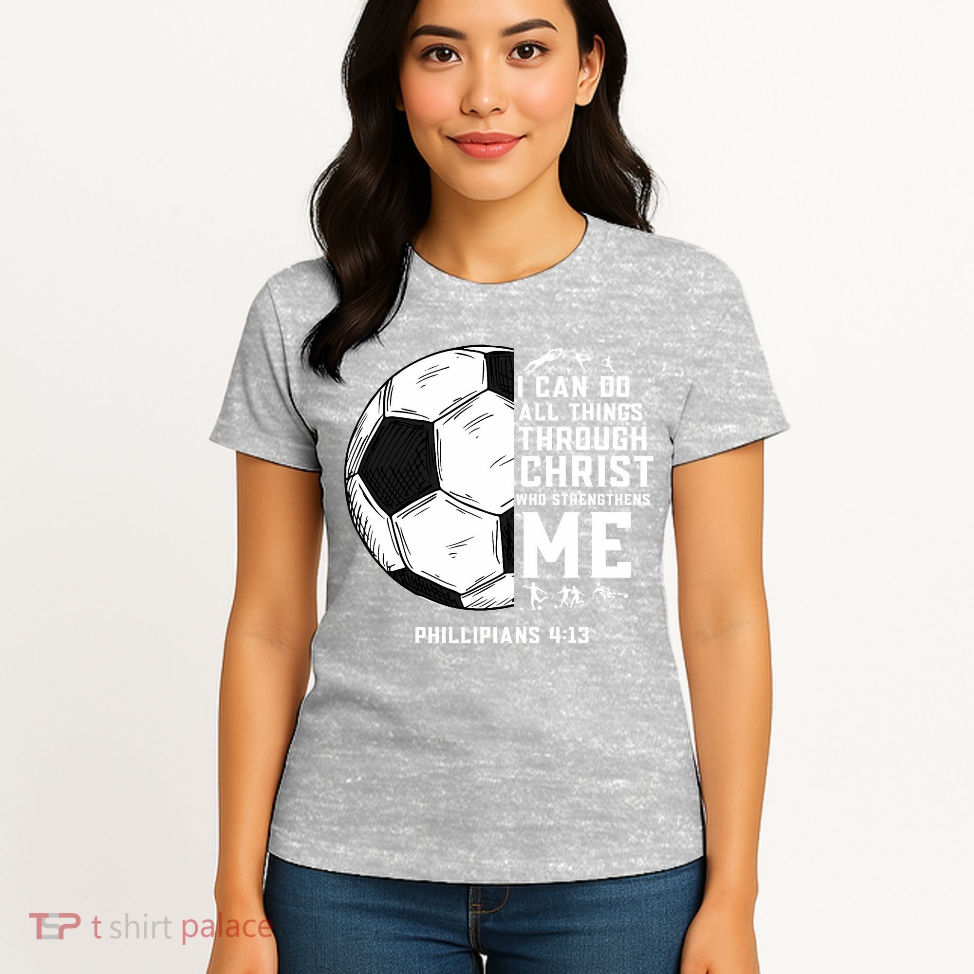 Christian Funny Soccer Men Boys Religious Women's T-Shirt
