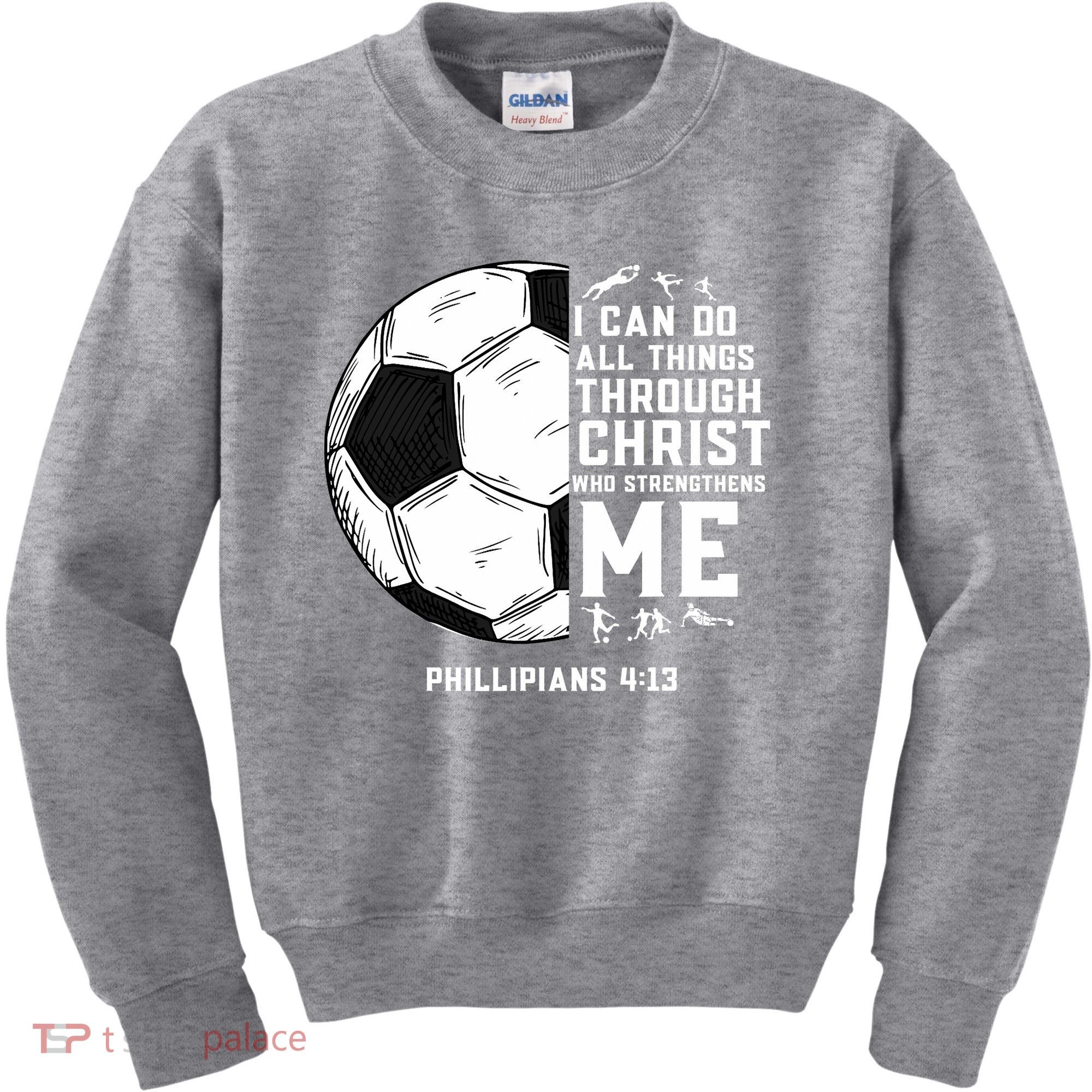 Christian Funny Soccer Men Boys Religious Kids Sweatshirt