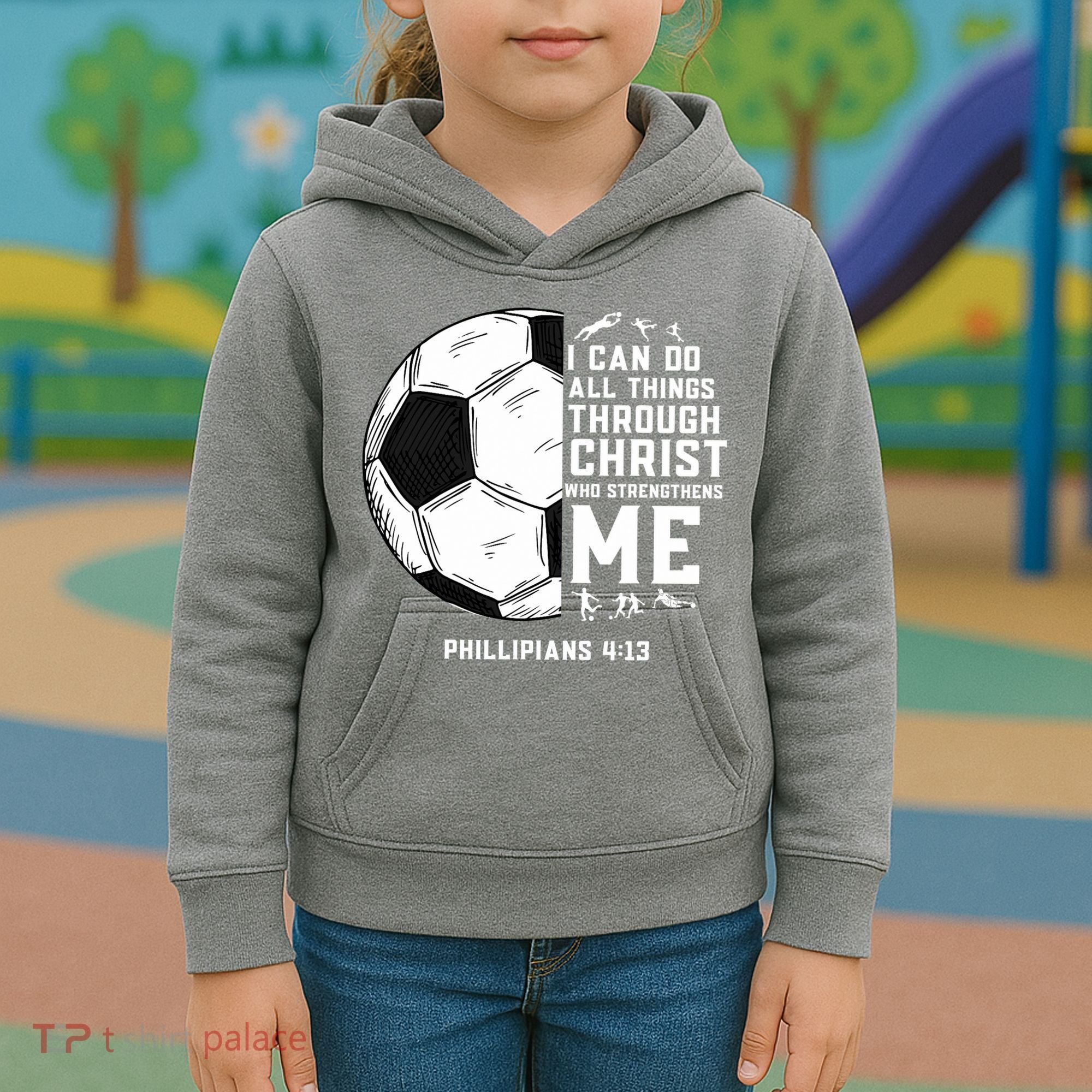 Christian Funny Soccer Men Boys Religious Kids Hoodie
