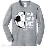 Christian Funny Soccer Men Boys Religious Kids Long Sleeve Shirt thumb 0