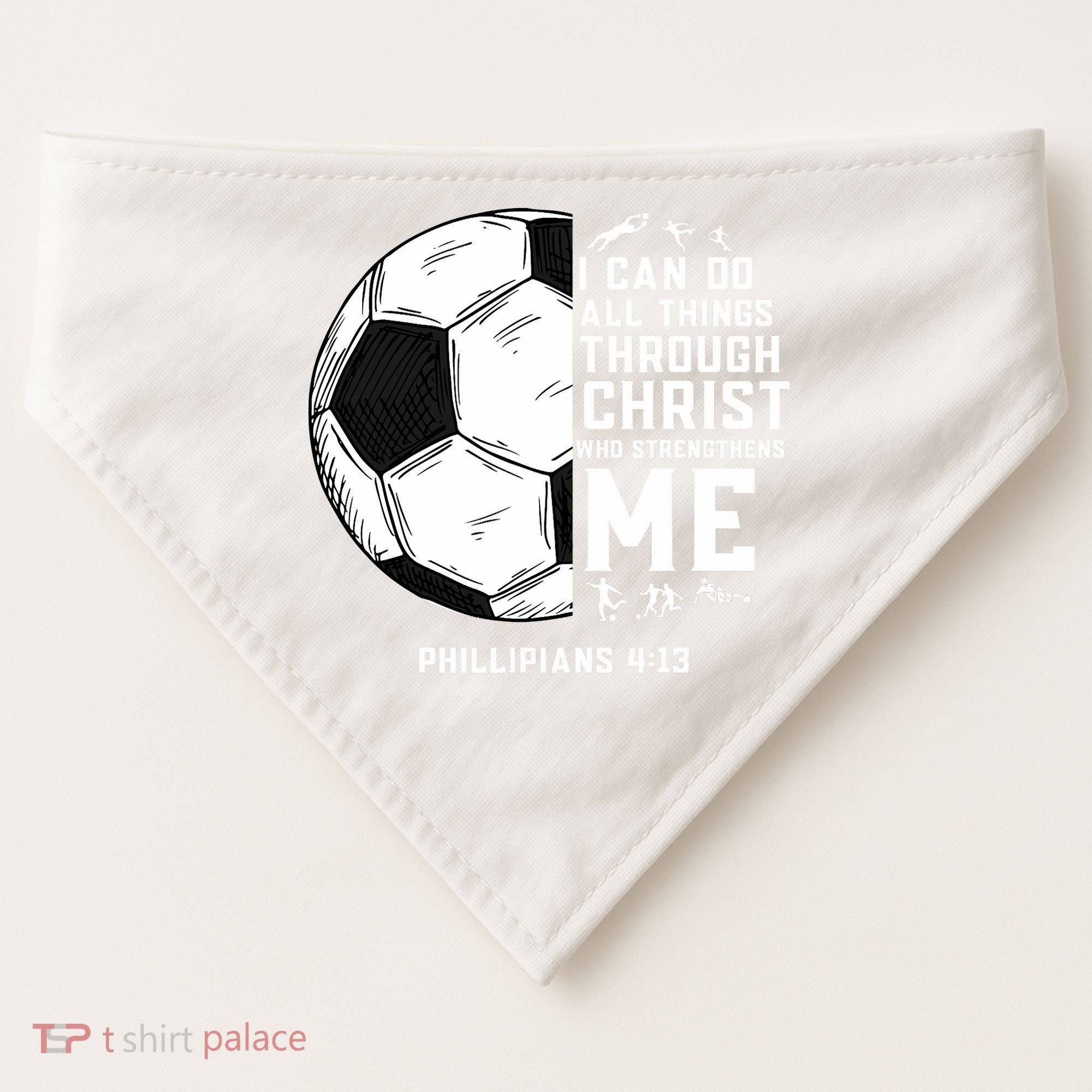 Christian Funny Soccer Men Boys Religious USA-Made Doggie Bandana