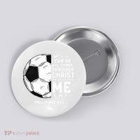 Christian Funny Soccer Men Boys Religious Button thumb 0